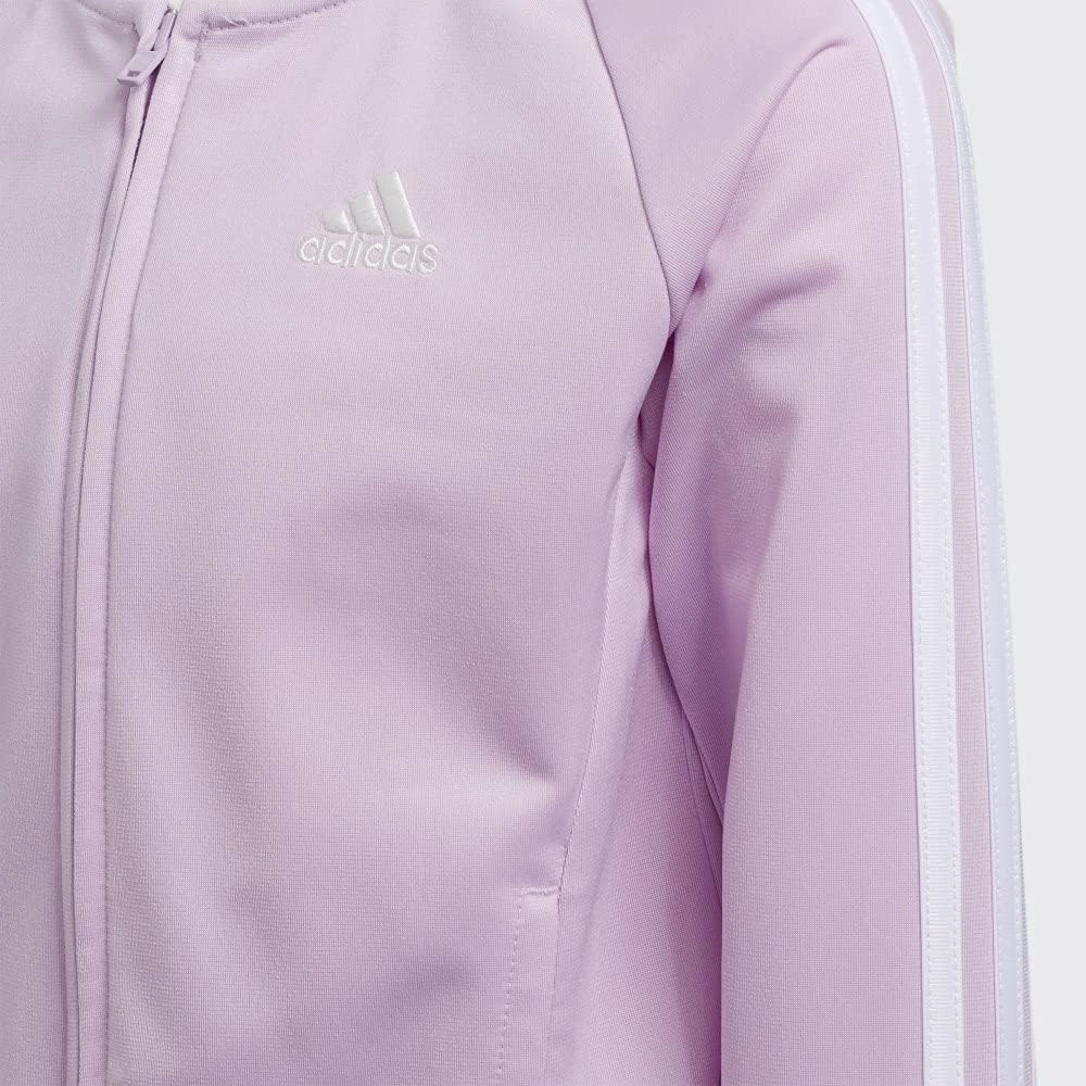 adidas Girl's Zip Front Classic Tricot Jacket and Joggers Set
