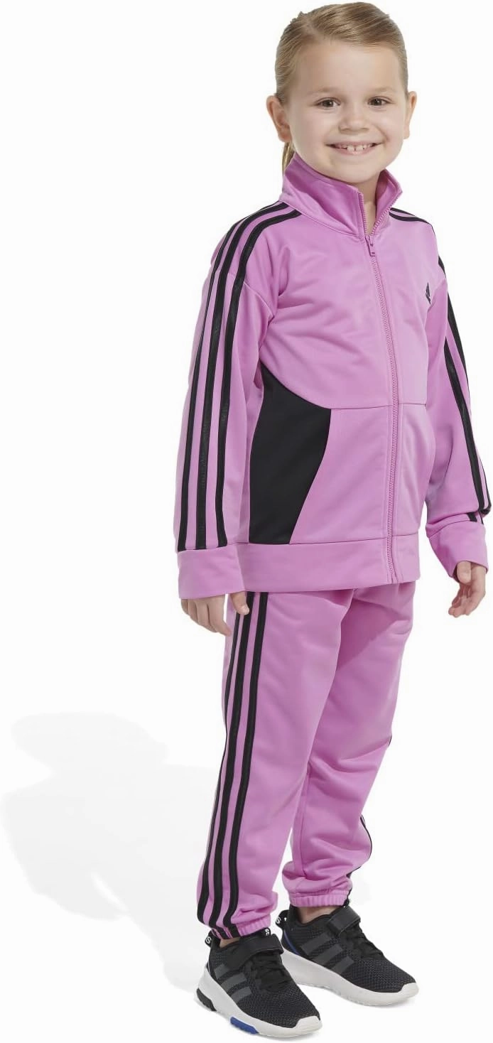 adidas Girl's Zip Front Classic Tricot Jacket and Joggers Set
