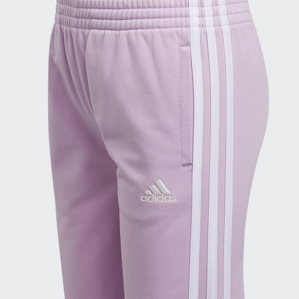 adidas Girl's Zip Front Classic Tricot Jacket and Joggers Set