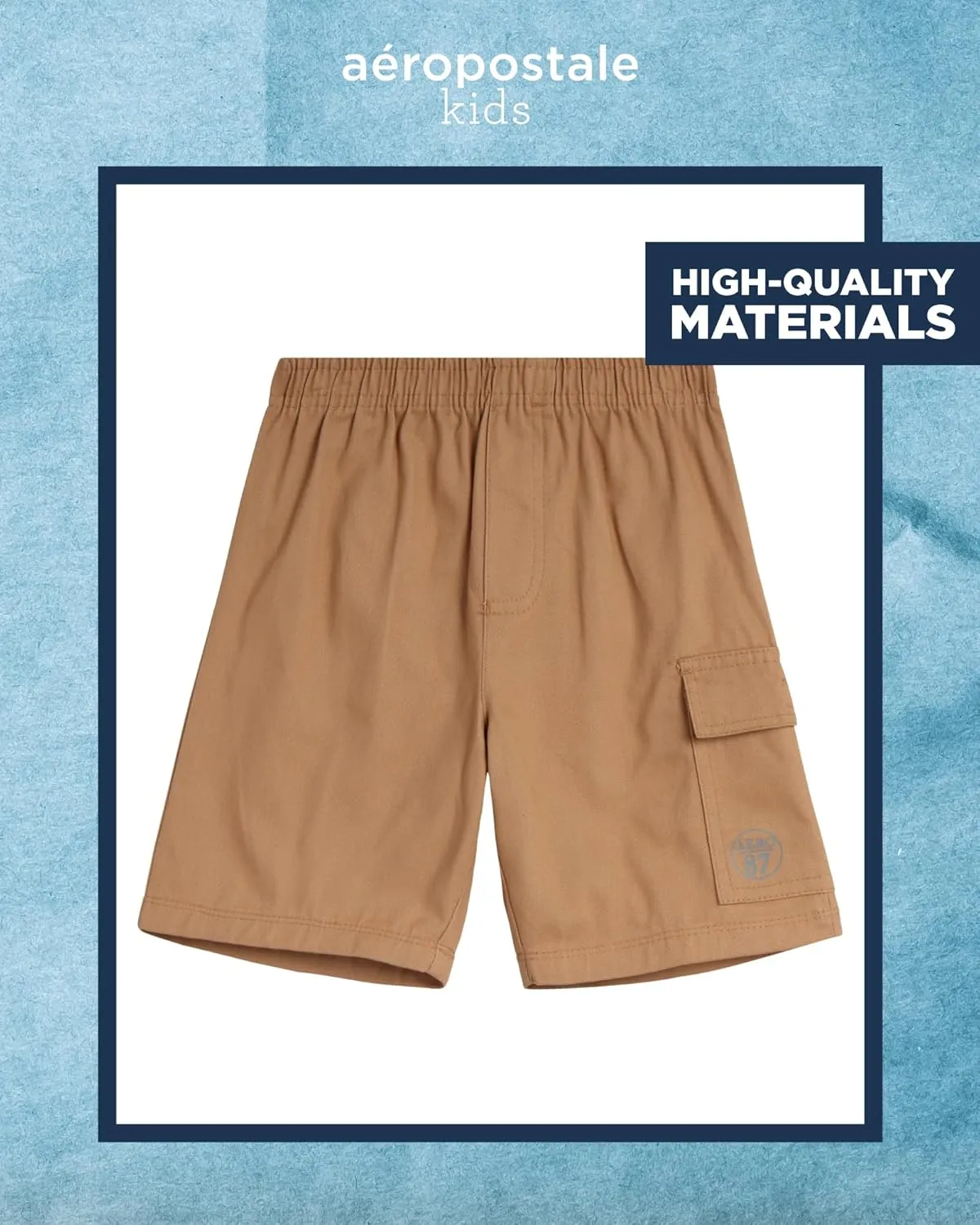 AEROPOSTALE Boys Short Sets - 2 Piece Short Sleeve Polo Shirt and Woven Cargo Shorts Summer Outfits for Boys (Sizes: 4-16)