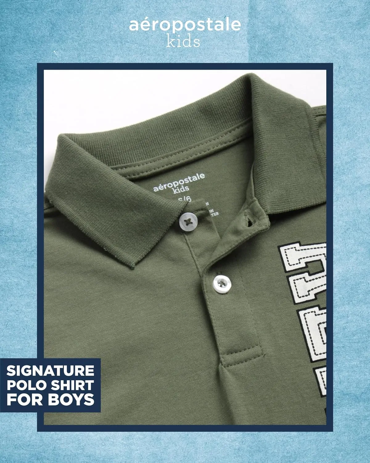 AEROPOSTALE Boys Short Sets - 2 Piece Short Sleeve Polo Shirt and Woven Cargo Shorts Summer Outfits for Boys (Sizes: 4-16)