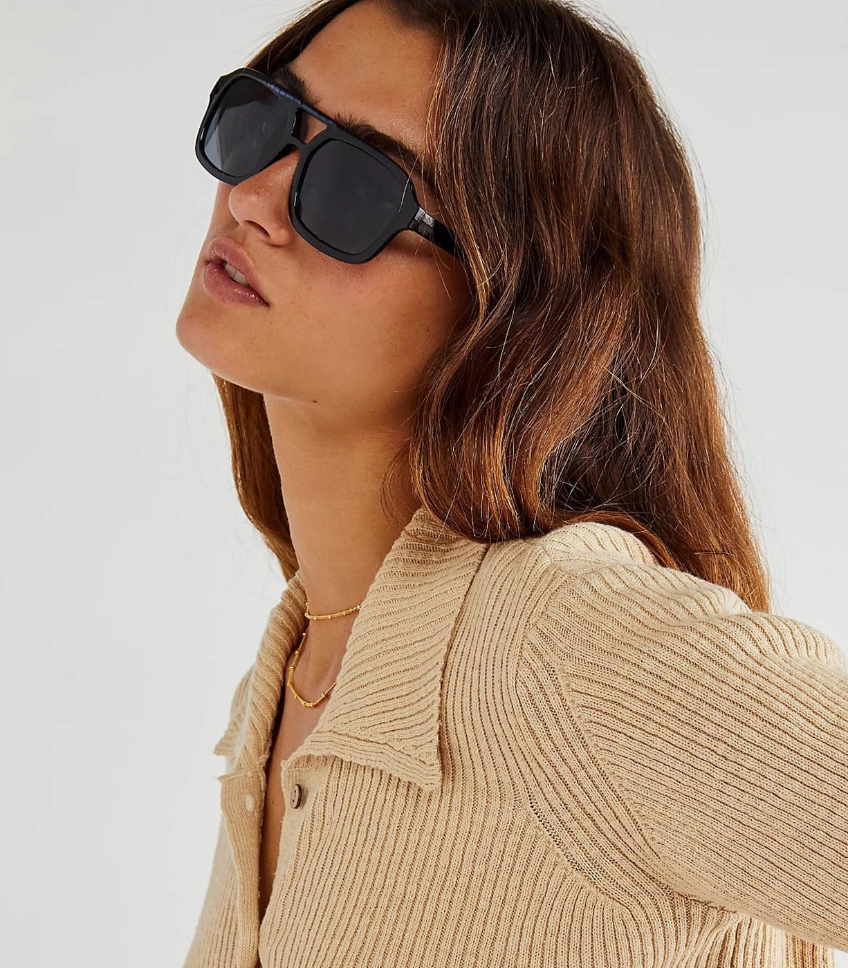 AIEYEZO Retro Square Sunglasses for Women Men Trendy Rectangle Aviator Sun Glasses Vintage 70s Shades