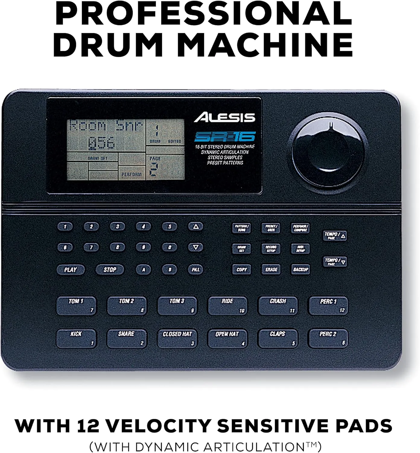Alesis SR-16 - Studio-Grade Standalone Drum Machine With On-Board Sound Library, Performance Driven I/O and In-Built Effects
