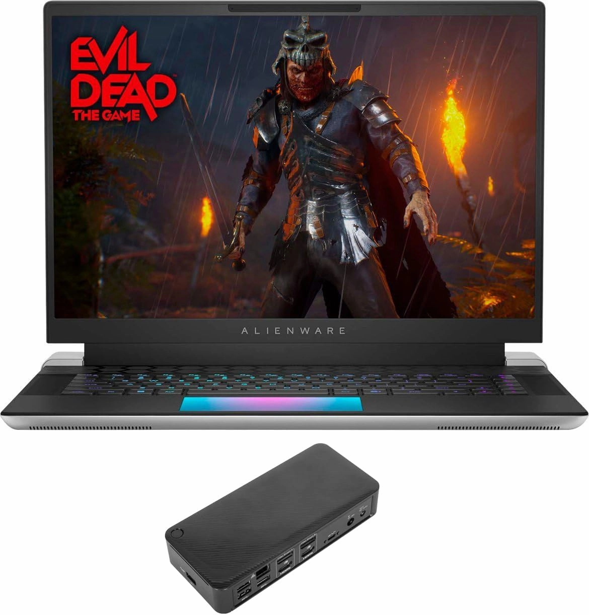 Alienware x16 Gaming & Entertainment Laptop (Intel i9-13900HK 14-Core, 32GB LPDDR5 6000MHz RAM, 8TB PCIe SSD, GeForce RTX 4080, 16.0" 480 Hz Wide UXGA (1920x1200), Win 11 Home) with USB-C Dock