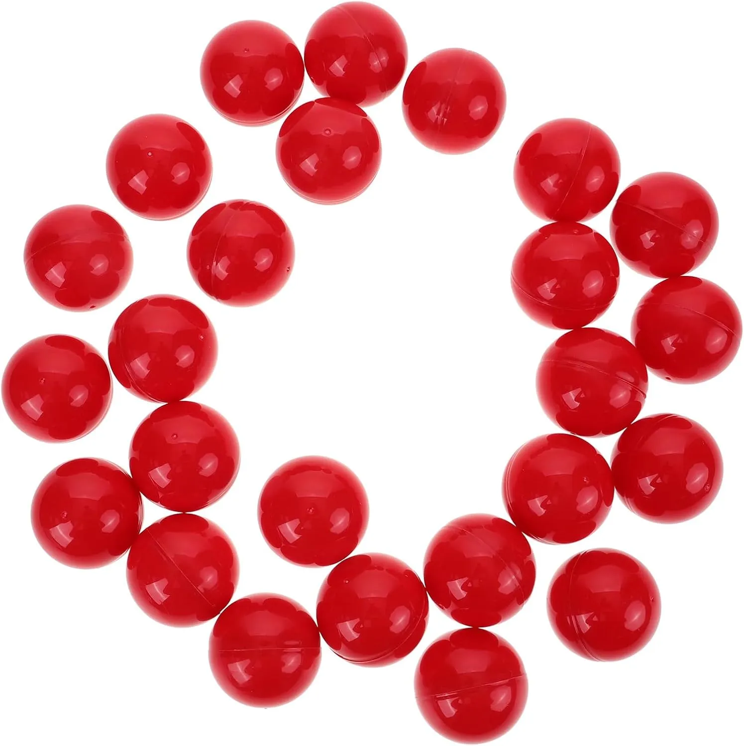 Alipis 25pcs Red Plastic Balls, 1.57 Inch Hollow Balls for Party Games, Raffle, Decorations, Fillable for Events