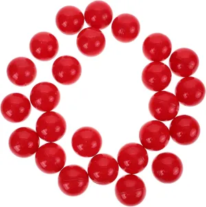 Alipis 25pcs Red Plastic Balls, 1.57 Inch Hollow Balls for Party Games, Raffle, Decorations, Fillable for Events