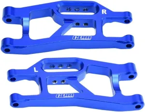 Aluminum 7075 Alloy Front Lower Suspension Arms for Traxxas 1/16 Mini Maxx 4WD RTR Brushless Monster Truck 107154-1 Upgrades - Blue