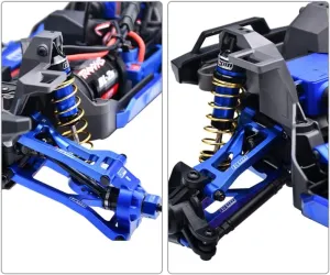 Aluminum 7075 Alloy Front Upper Suspension Arms for Traxxas 1/16 Mini Maxx 4WD RTR Brushless Monster Truck 107154-1 Upgrades - Black