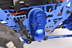 Aluminum 7075 Center Gear Box Housing Set with Covers for Losi 1/18 Mini LMT 4X4 Brushed Monster Truck RTR-LOS01026 Upgrades - Blue