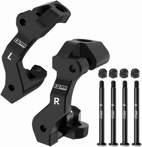 Aluminum 7075 Alloy Front Caster Blocks C-Hubs for Traxxas 1:16 Mini Maxx 4WD 107154-1 / Mini XRT VXL-3S 108076-1 Monster Truck Upgrades - Black