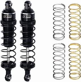 Aluminum 7075 Alloy Front Or Rear Adjustable Spring Shock 87mm for Traxxas 1:16 Mini Maxx 4WD 107154-1 / Mini XRT VXL-3S 108076-1 Monster Truck Upgrades - Black