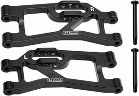 Aluminum 7075 Alloy Rear Lower Suspension Arms for Traxxas 1/16 Mini Maxx 4WD RTR Brushless Monster Truck 107154-1 Upgrades - Black