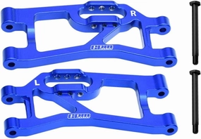 Aluminum 7075 Alloy Rear Lower Suspension Arms for Traxxas 1/16 Mini Maxx 4WD RTR Brushless Monster Truck 107154-1 Upgrades - Blue