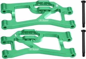 Aluminum 7075 Alloy Rear Lower Suspension Arms for Traxxas 1/16 Mini Maxx 4WD RTR Brushless Monster Truck 107154-1 Upgrades - Green