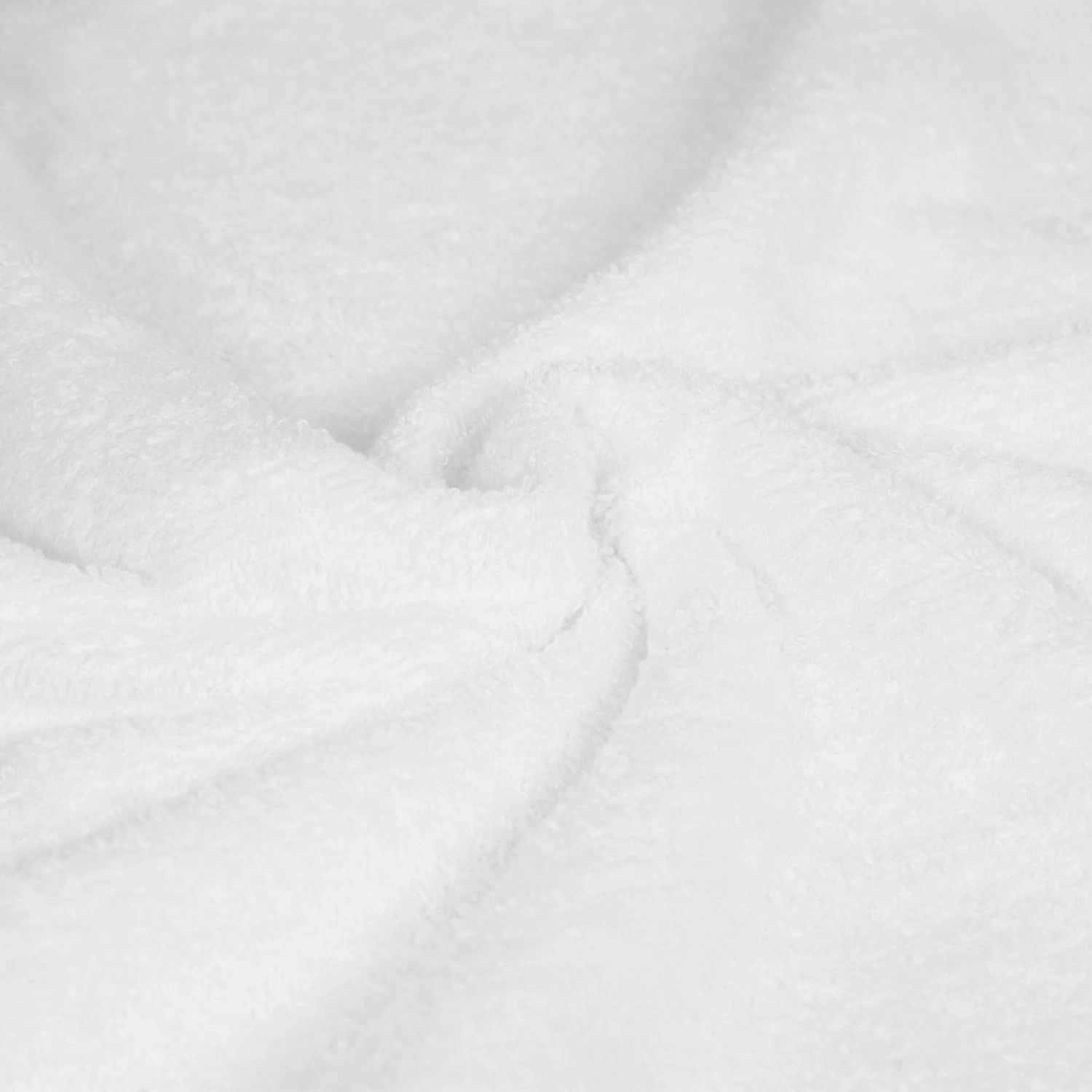 Amazon Basics 6 Piece Oversized Fade resistant Towel set, 100% Cotton towels for bathroom, soft and absorbent, 2 Bath Towels, 2 Hand Towels and 2 Washcloths bathroom towel set, White