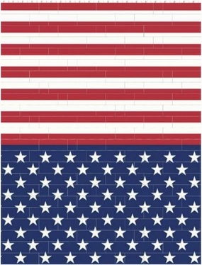 American Flag Stars Stripes Building Block Puzzle Personalized Building Bricks for Adults Block Puzzle Building DIY Brick Block Puzzles Valentine's Day Gifts for Home Decor Brick Puzzle