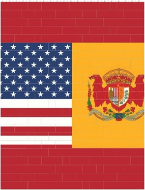 American Spain Flag Building Block Puzzle Personalized Building Bricks Block Puzzle Building Family Keepsake DIY Brick Block Puzzles Valentine's Day Gifts for Home Decor Brick Puzzle