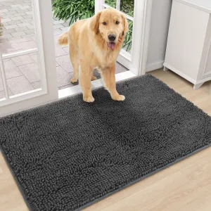 Amyracel Absorbent Front Door Mat Indoor Entrance, Large Dog Door Mat for Muddy Paws, Soft Chenille Indoor Door Mats for Entryway, Non Slip Dog Rugs for Muddy Paws, Low Profile Welcome Mat 72" x 24"