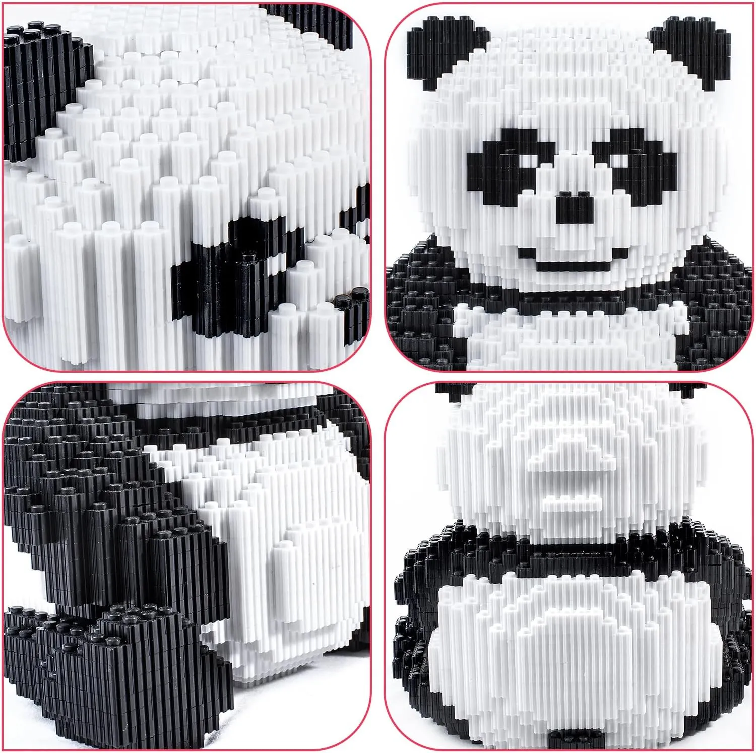 Animal Panda Mini Blocks Building Set, 7822 Pcs Cute 3D Puzzle Mini Building Bricks Toy Kits, DIY Educational Particle Building Birthday Gift for Party Favors