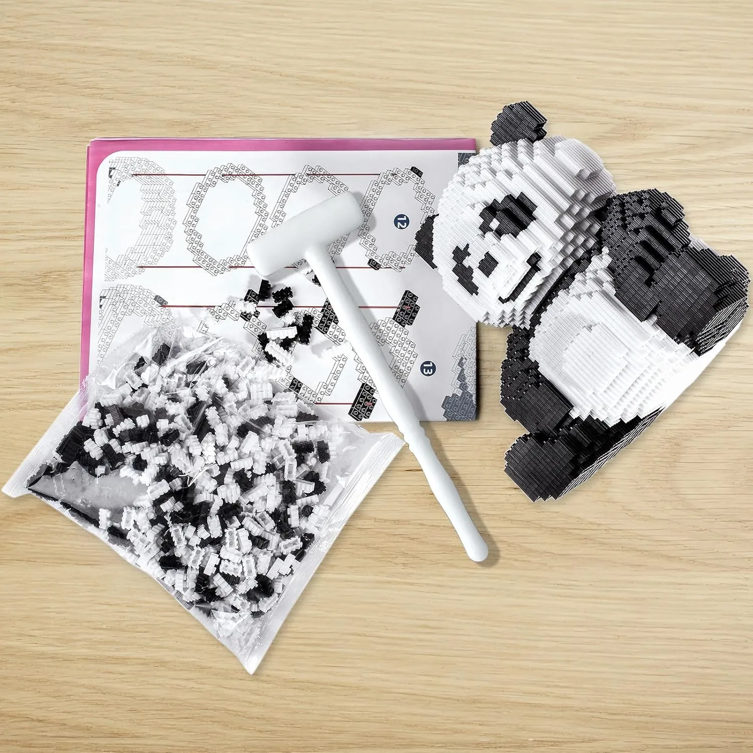 Animal Panda Mini Blocks Building Set, 7822 Pcs Cute 3D Puzzle Mini Building Bricks Toy Kits, DIY Educational Particle Building Birthday Gift for Party Favors