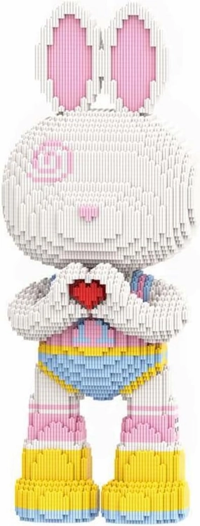 Animal Love Heart Rabbit Micro Building Blocks Set（8000PCS 55cm High Series） Gift for Adults and Kids