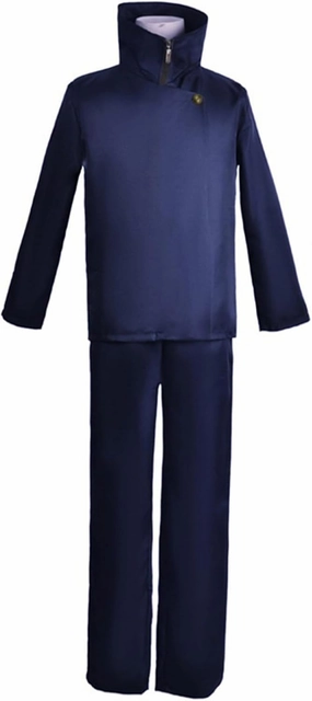 Anime Fushiguro Megumi Cosplay Costume Japanese Blue Black Outfit for Men Halloween Carnival Party Uniform