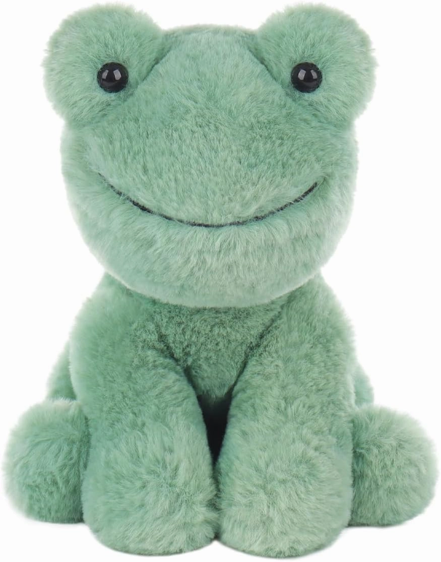 Apricot Lamb Soft Cuddly Green Plush Frog Stuffed Animal Perfect for Child - 8 Inches