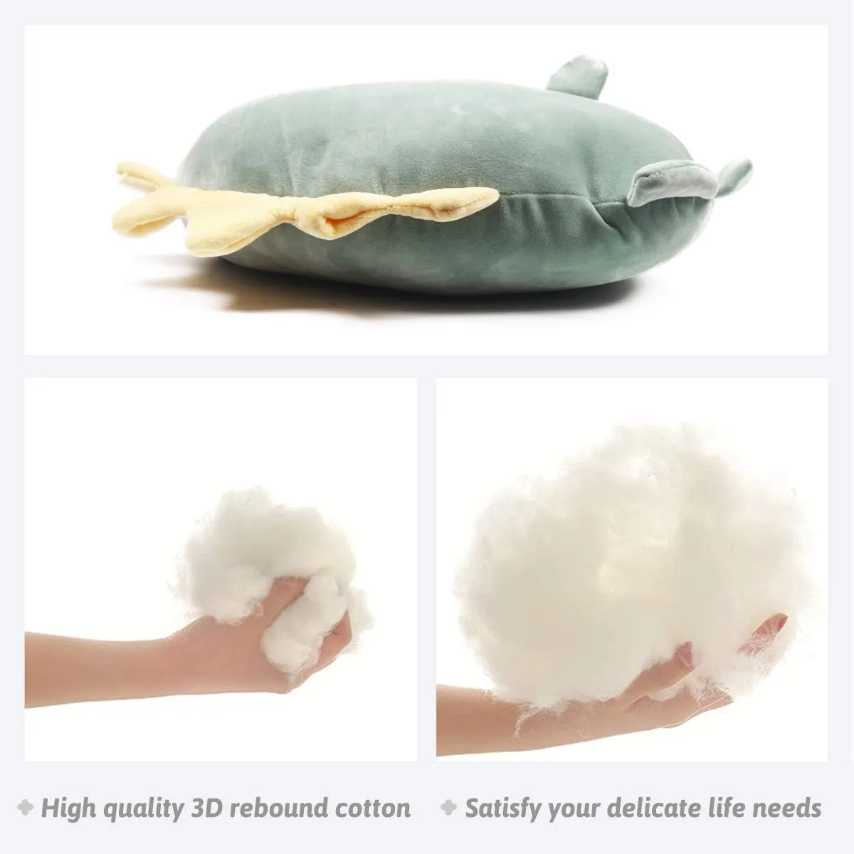 ARELUX 16in Soft Dinosaur Anime Plush Pillow Cute Stuffed Animal Plush Toy Kawaii Plushies Room Decor Christmas Decorations Gifts for Women Kids Birthday/Big Kid