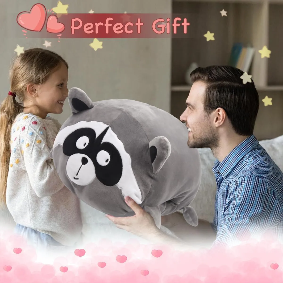 ARELUX Axolotl Plush Pillow Stuffed Animal Snuggly Pillow Cute Plush Toy Snuggle Buddy Axolotl Plushie Kawaii Soft Hugging Pillow for Kids Boys Girls 17.7in