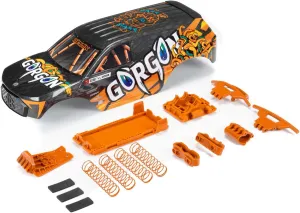 ARRMA Gorgon Painted Decaled Trimmed Body Set (Orange), ARA402357