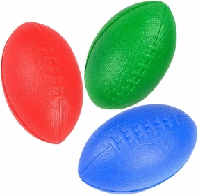 ArtCreativity 7.5" Foam Footballs for Kids, Set of 3, Colorful Foam Sports Footballs for Outdoors, Practice, Training, Beginners, Pool, Beach, Picnic, Camping, Party Favors for Boys Girls