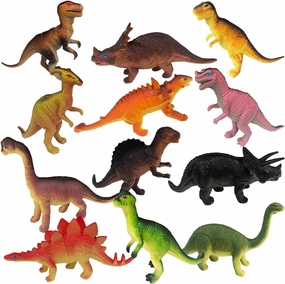 ArtCreativity Dinosaur Figures for Kids, Set of 12, Colorful Assorted Designs, Dinosaur Figurines Party Favors, Piñata Fillers, Cake and Cupcake Toppers, Stocking Stuffers, for Boys & Girls