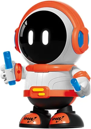 Astronaut Dancing Toy, Space Man Musical Baby Crawling Toy with Lights & Music, Orange