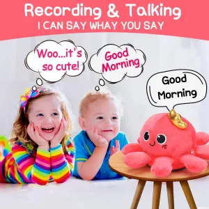Baby Crawling & Walking Toys Musical Plush Octopus Light up Voice Control Dancing 1 Year Old Girls Toy Music Sensory Toddler Toys 0-6 6-12 Months Learning Development Newborn Baby Girl Birthday Gifts