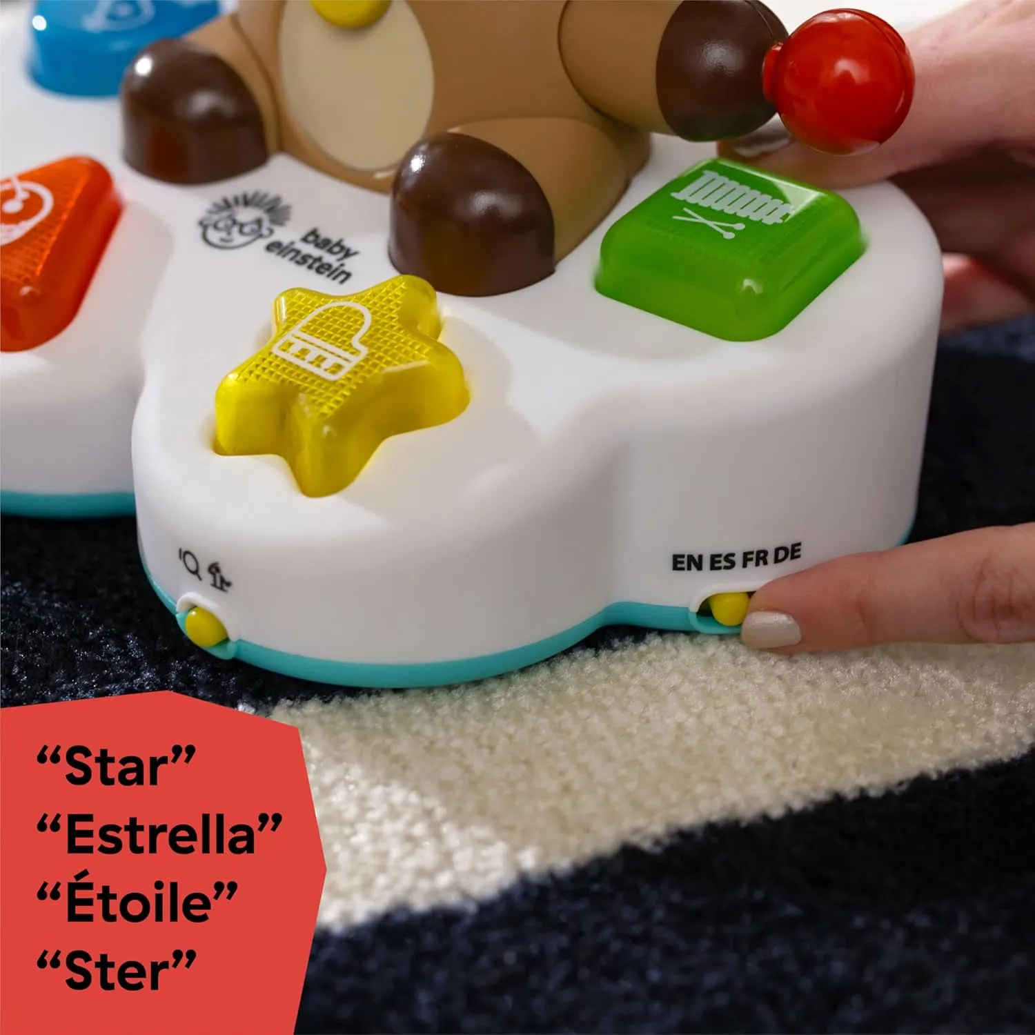 Baby Einstein Drum & Learn Dean Musical Learning Toy, Multisensory, Ages 6 Months and Up