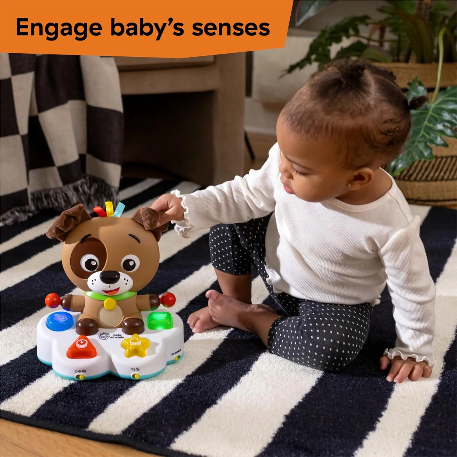 Baby Einstein Drum & Learn Dean Musical Learning Toy, Multisensory, Ages 6 Months and Up