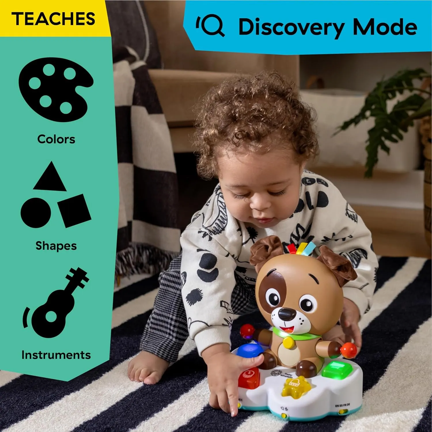 Baby Einstein Drum & Learn Dean Musical Learning Toy, Multisensory, Ages 6 Months and Up