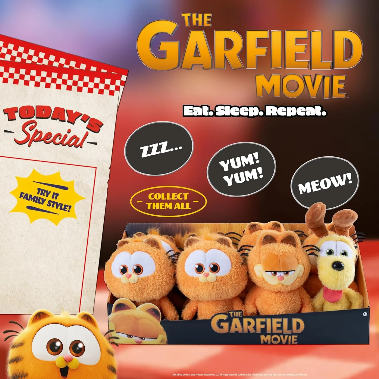 Baby Garfield Soft Toy - Garfield Cat Soft Toy in Baby Version - Orange - for Children Fans of The Famous Sleeping Cat - Comic Hero - Birthday Idea from 2 Years