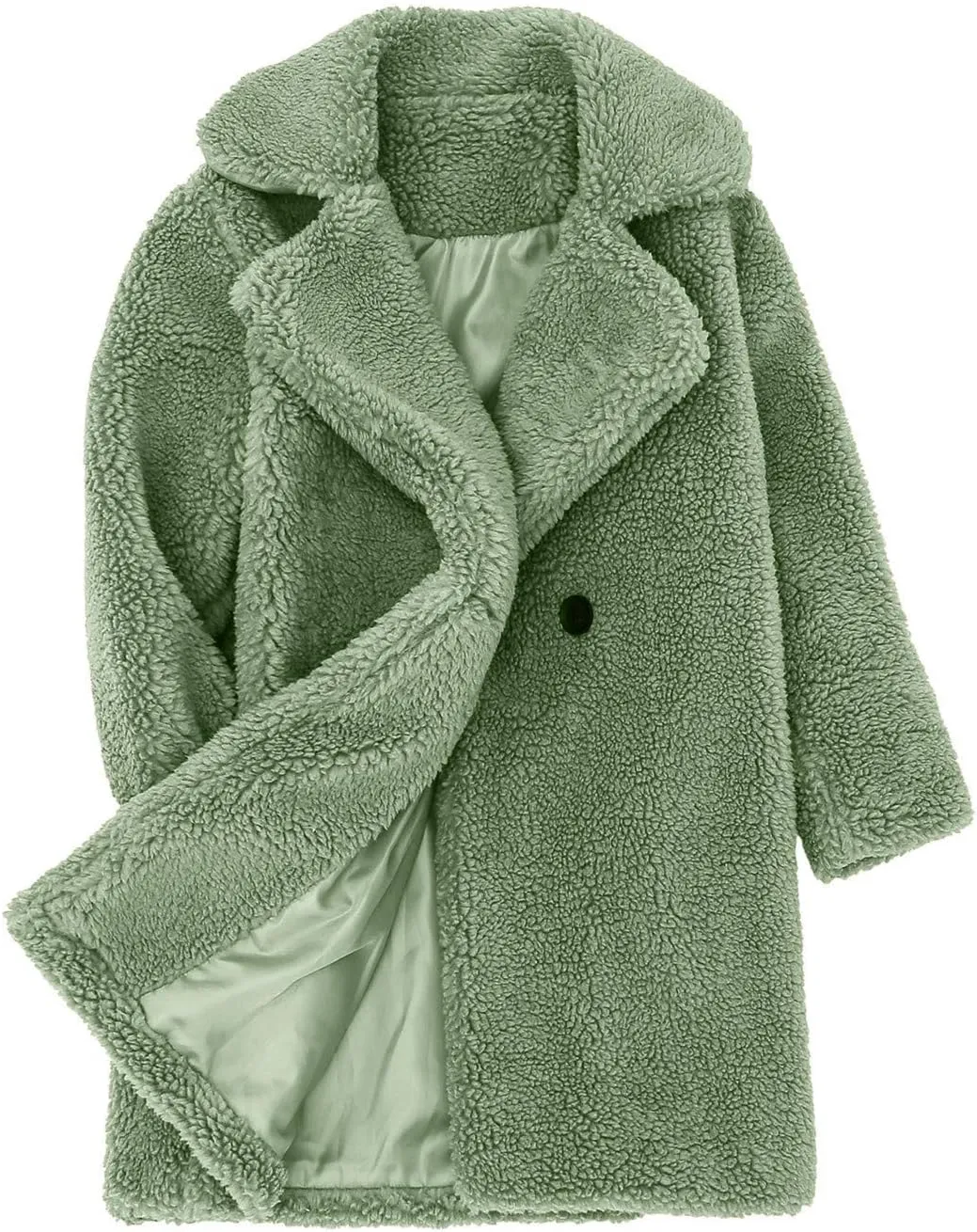 Baby Girls Faux Fur Teddy Long Coat Toddler Kids Winter Fleece Jacket Fluffy Jacket Warm Trench Outwear Overcoat