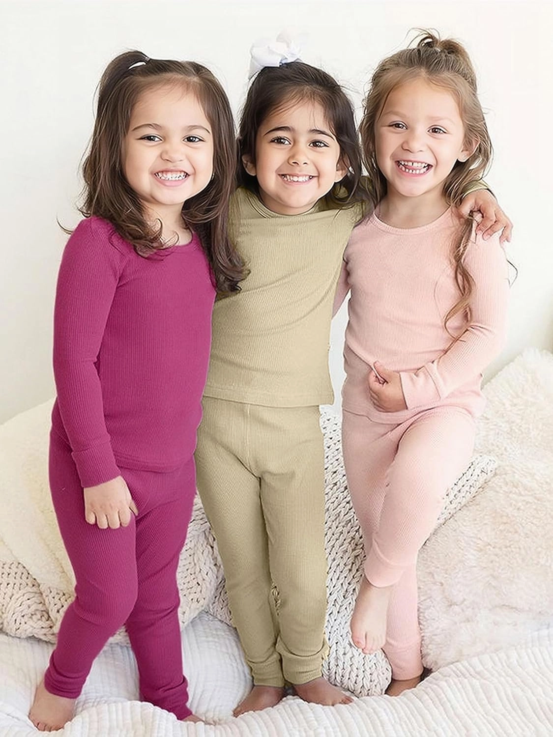 BABY 2T-10Y Toddler Kids Girls Boys Soft Comfy 2pcs Set Long Sleeve Shirts and Pants Sets