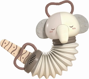Baby Hand-Pull Musical Instrument, Animal Head Design (Deer, Elephant, Lion) with Music and Sound Effects, Baby Musical Toys (Elephants)
