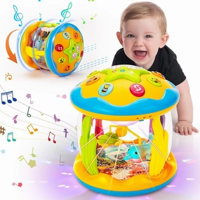 Baby Ocean Musical Light Up Toy for 6-12 Months, Tummy Time & Crawling Development for 1 Year Old Boys or Girls