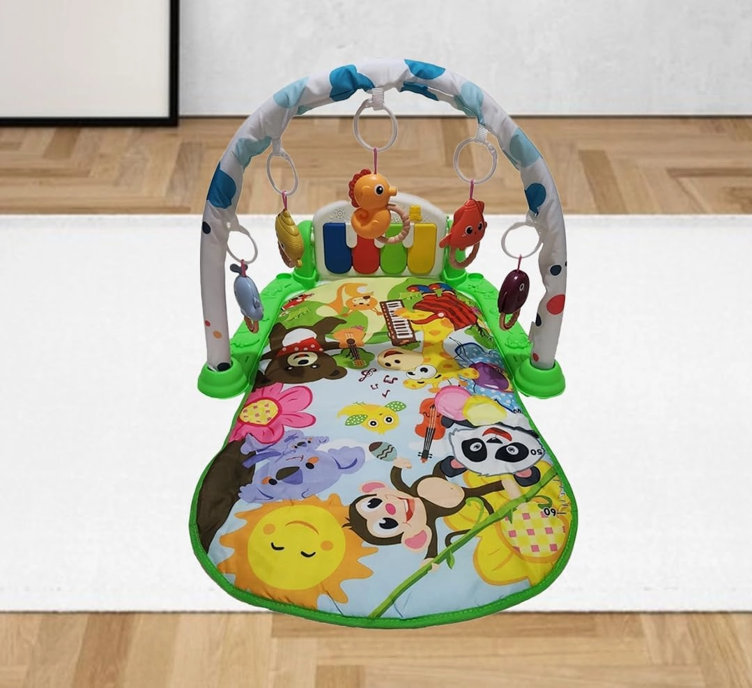 Baby Play Mat Musical Play Mat Piano Play Gym Tummy Sensory Activity Mat for Newborn Infant Toddler Child Wild Panda Play Mat