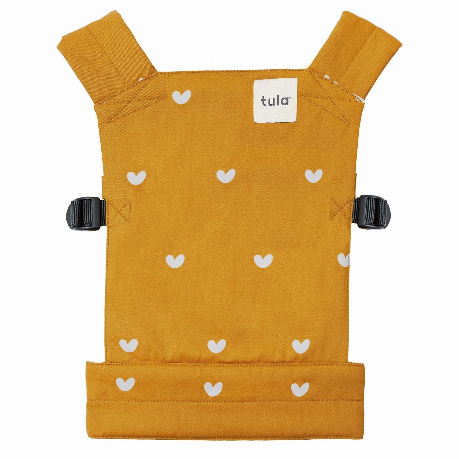 Baby Tula Mini Toy Carrier - Play (Yellow with White Hearts)