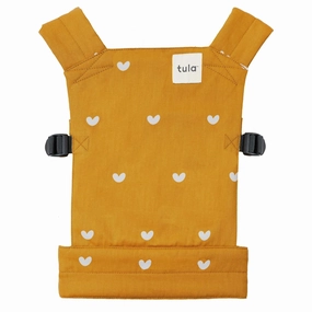 Baby Tula Mini Toy Carrier - Play (Yellow with White Hearts)