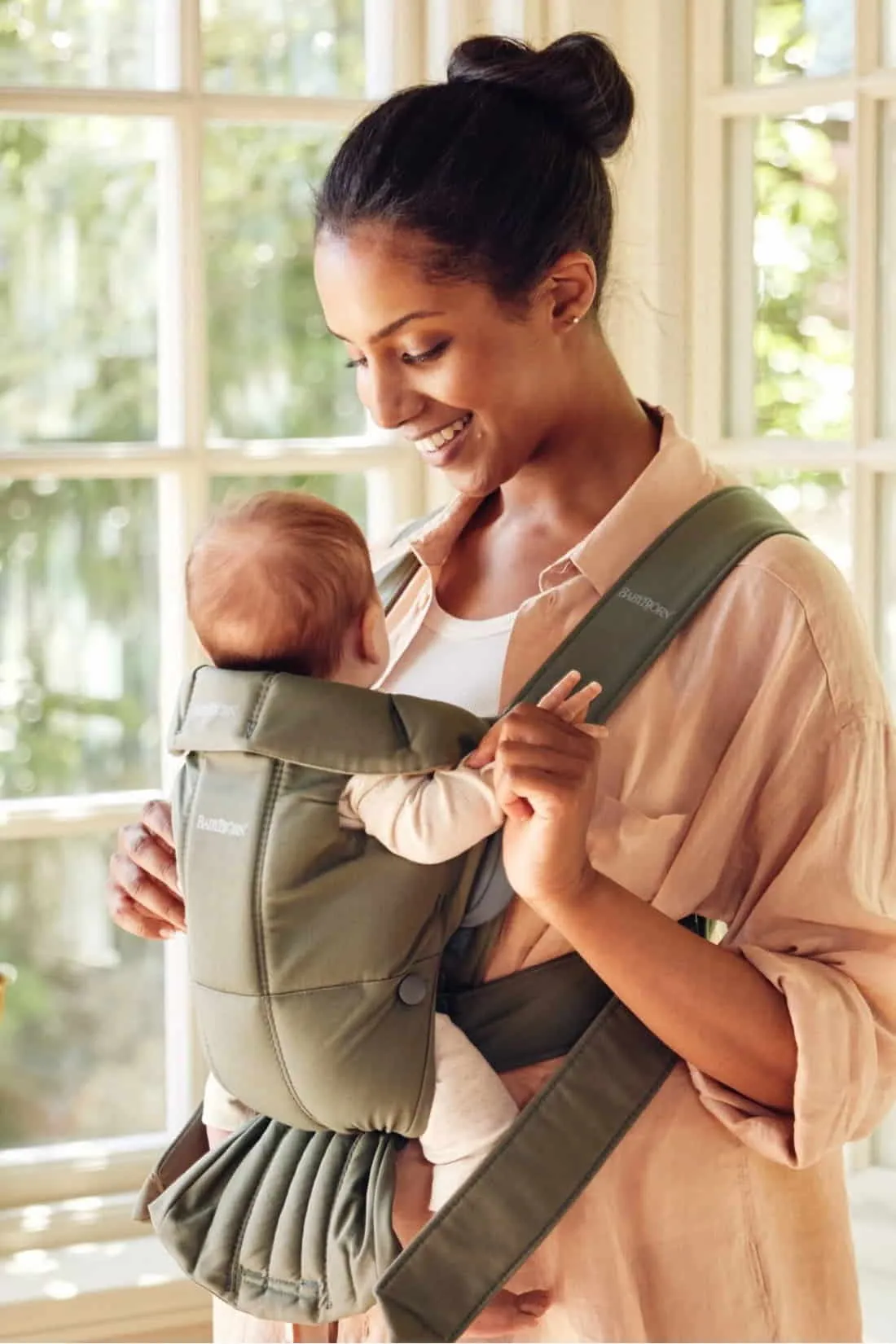 BabyBjörn Baby Carrier Mini - Dark Green, Woven