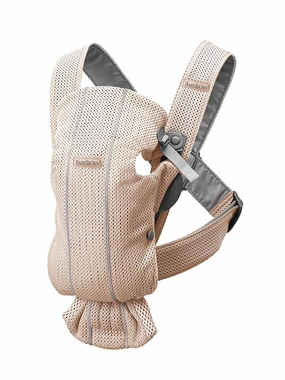 BabyBjörn Baby Carrier Mini, 3D Mesh, Pearly Pink Newborn Carrier (7-25 lbs), Ergonomic, Easy-to-Use