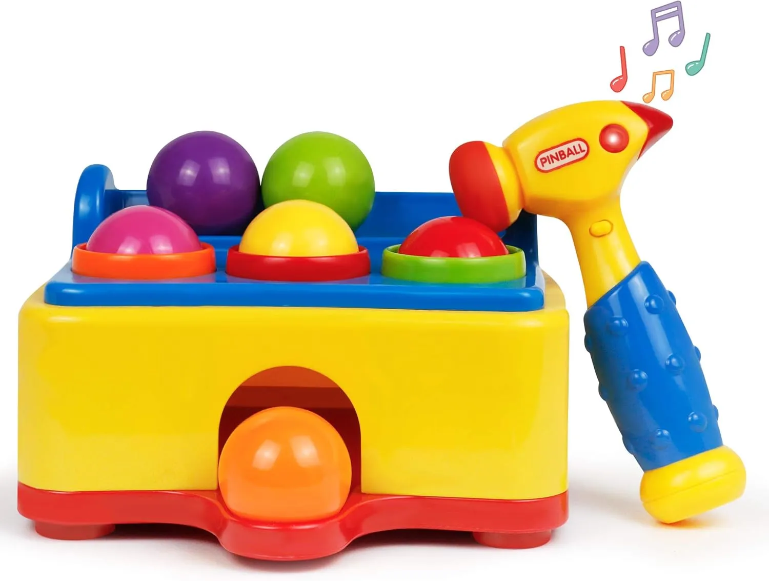 Bambiya Ball Popper Game with Hammer Toy –Baby Toy with Fun Lights and Sound Effects – Hours of Fun and Skills Development with This Baby Ball Toy for Kids 3  Year Old