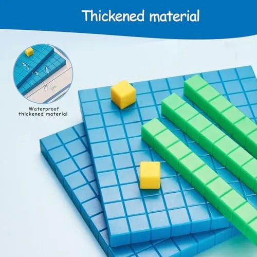 Base Ten Blocks Plastic 143 pcs Math Manipulatives Kindergarten Counting Cubes for Kids Math,Place Value Blocks for Early Counting Math Toy for 1st Grade
