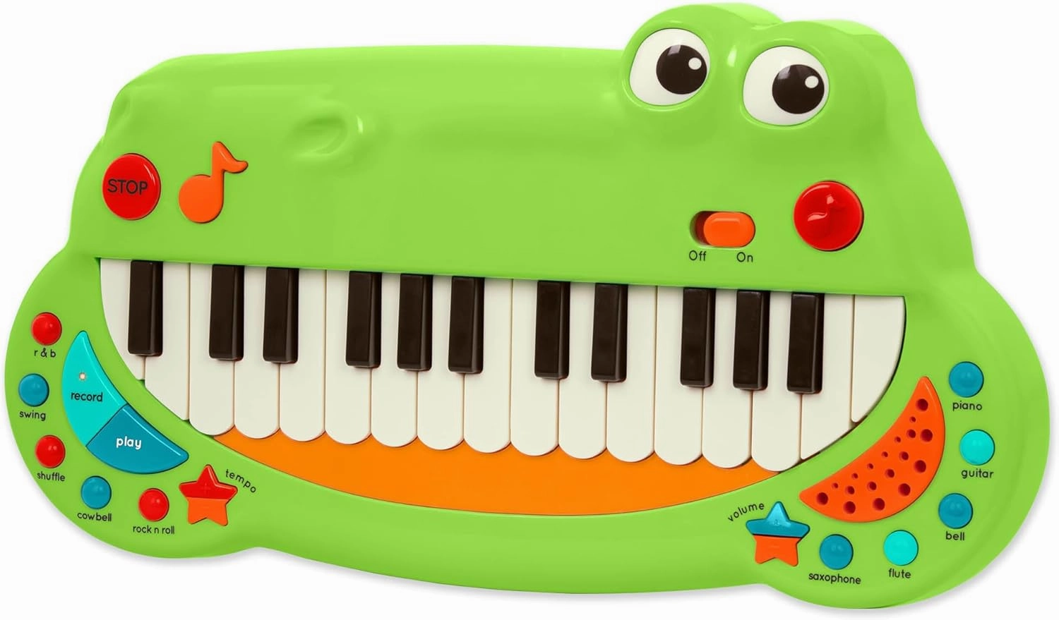 Battat Toddler Musical Instrument - Animal Keyboard Piano With 5 Settings - Crocodile Piano - 2 Years 
